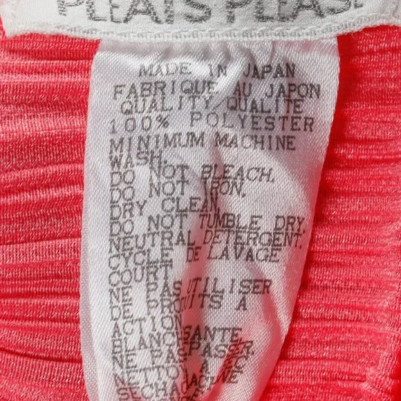 Pleats Please Issey Miyake Watermelon Pink Cardigan